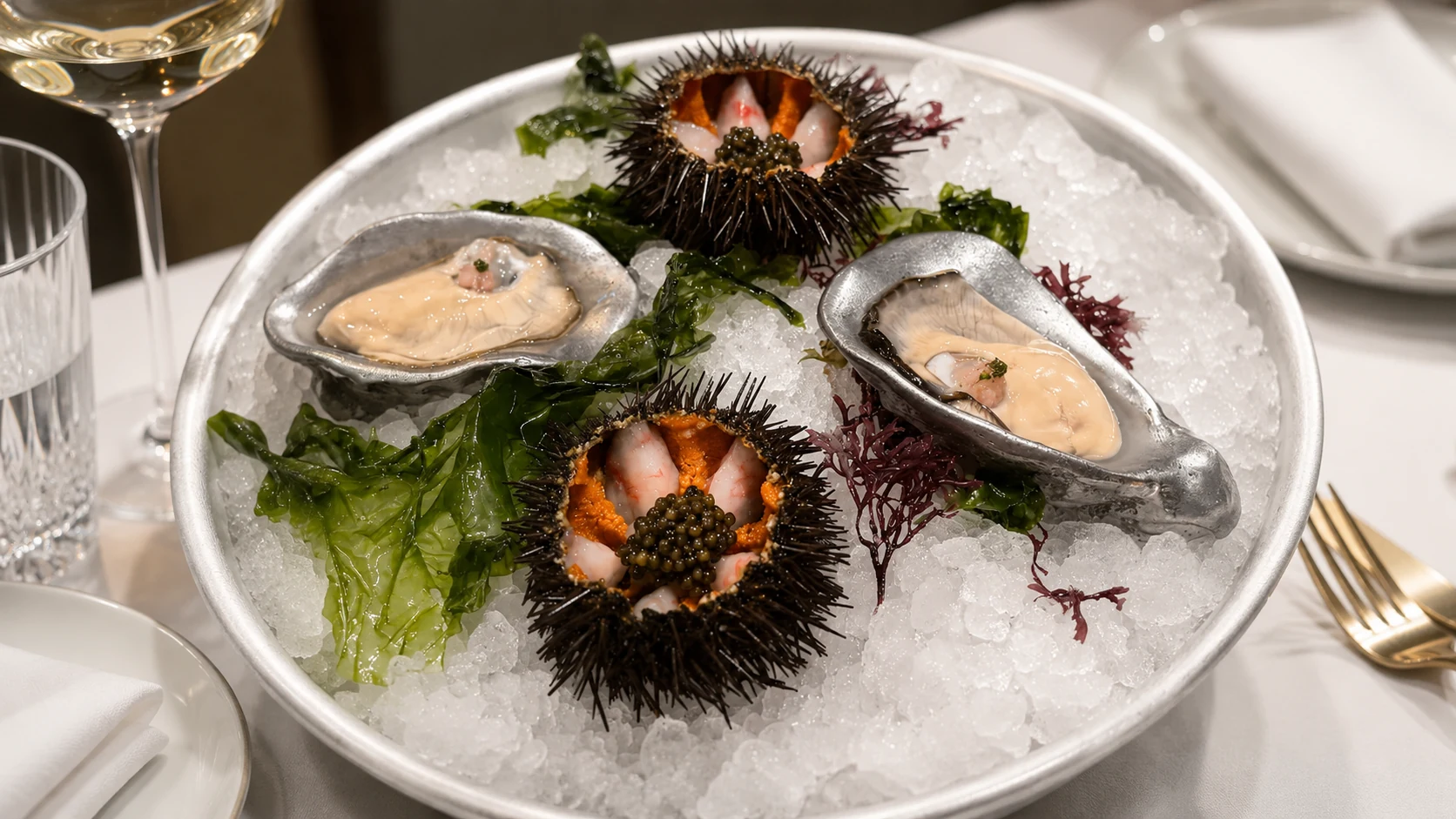 Estimar Barcelona seafood dish with shellfish and sauce