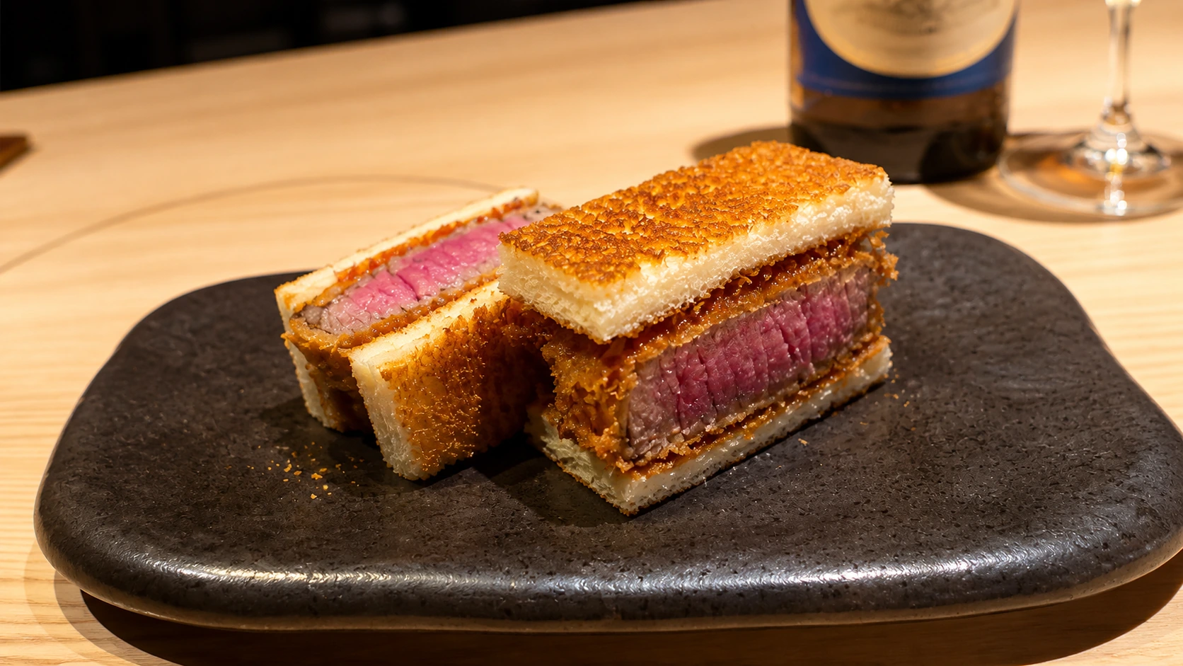 Sumibi Yakiniku Nakahara Tokyo sliced wagyu beef for yakiniku grilling