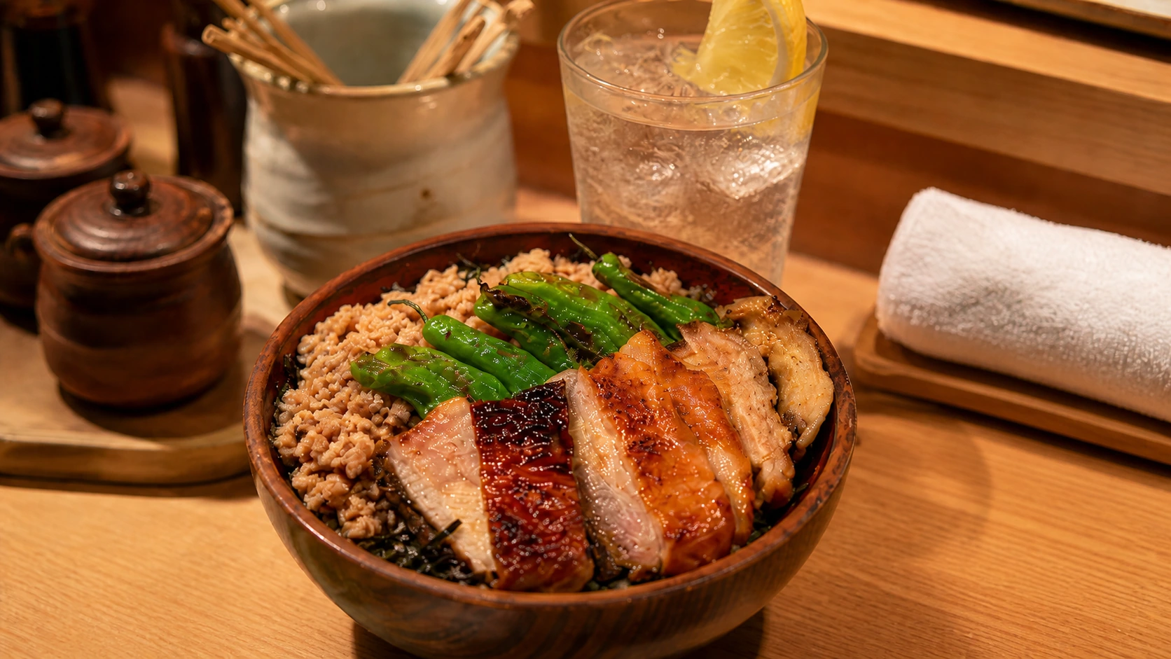 Toriyoshi Nakameguro Tokyo grilled chicken yakitori skewers on a plate