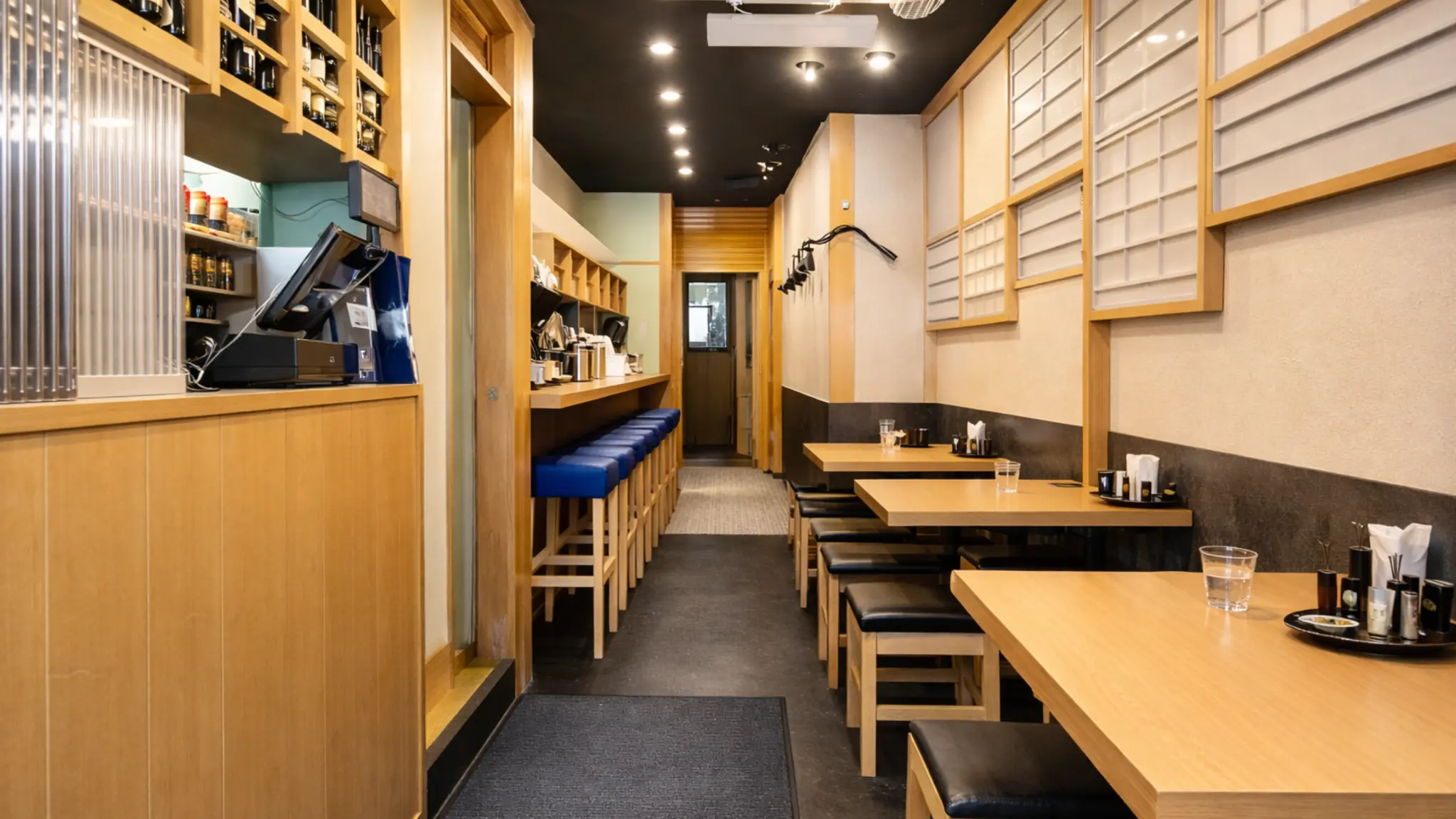 Udon Shin Tokyo casual udon restaurant counter interior