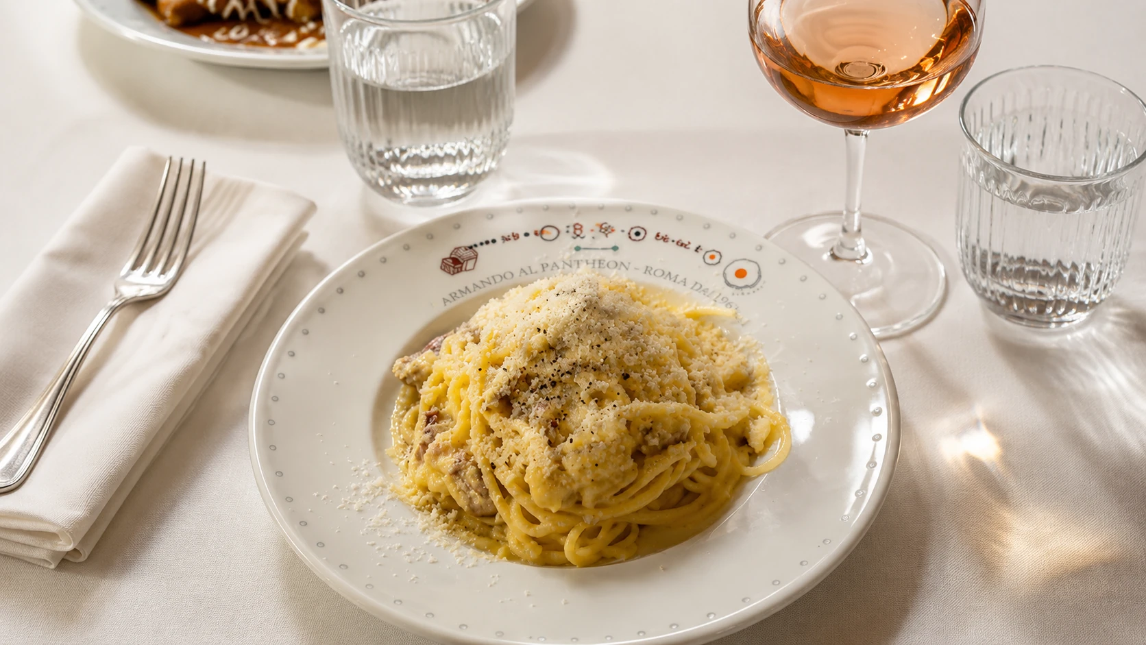 Armando al Pantheon Rome pasta, meatballs, wine, and Roman trattoria dishes