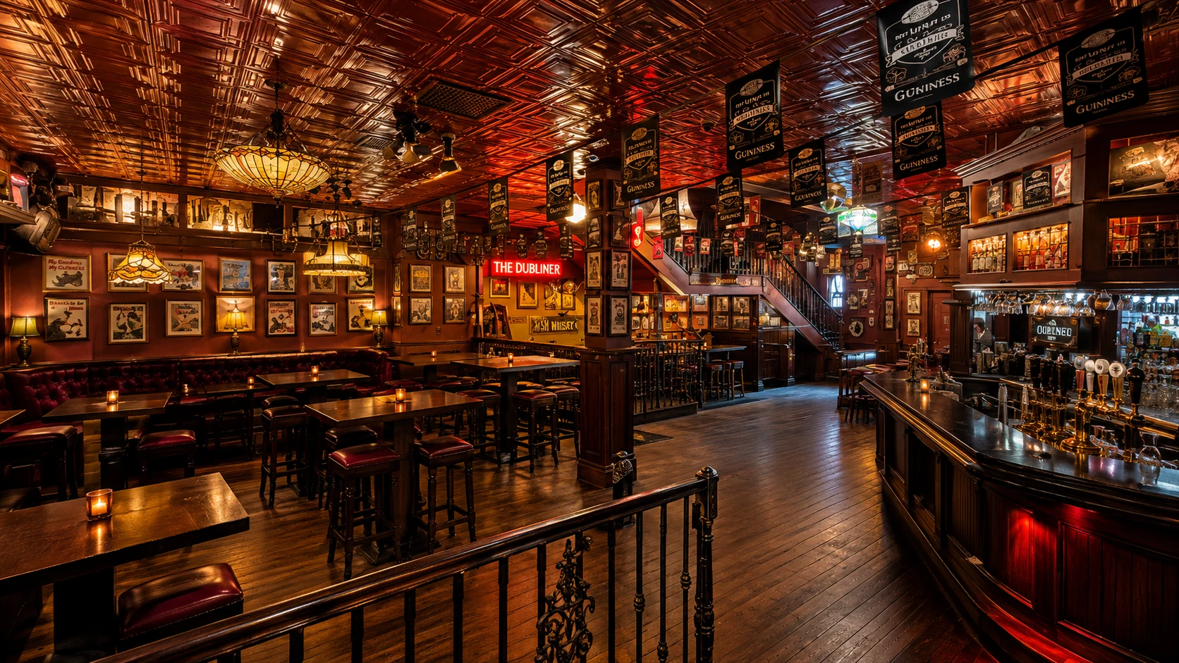 Pub interior at Bad Bob’s in Dublin, a temple bar pub spot