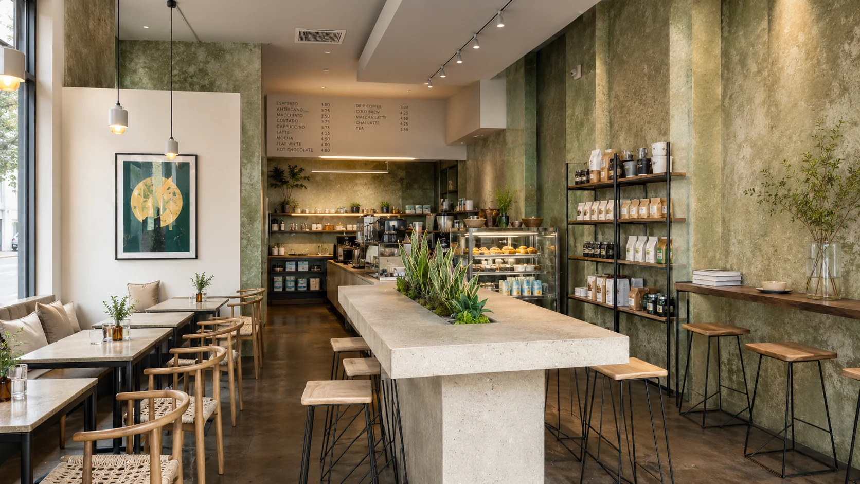 Coffee shop at Copper + Straw in Dublin, a specialty coffee spot