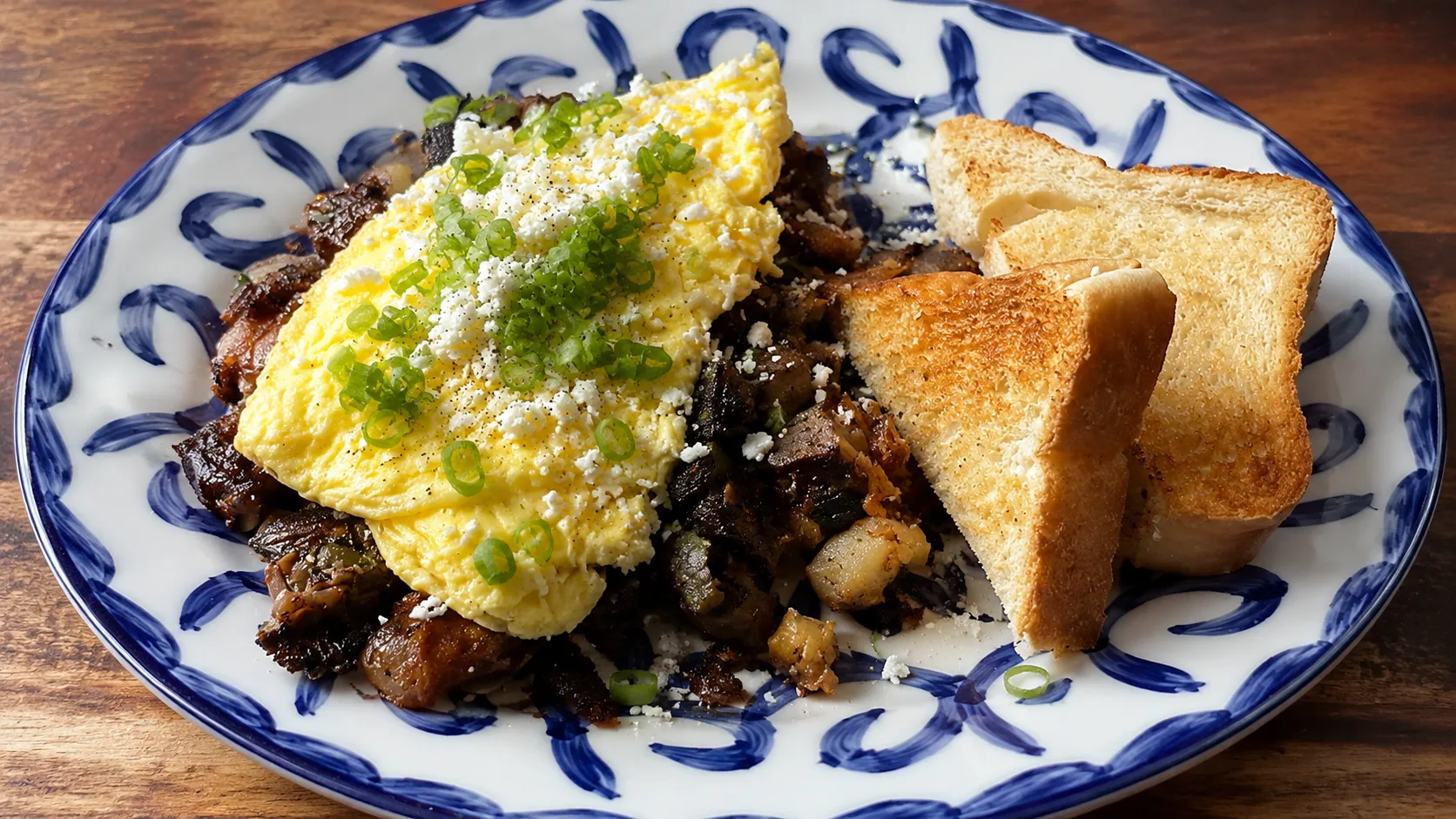 Omelet, potatoes, and toast at Dove’s Luncheonette in Chicago