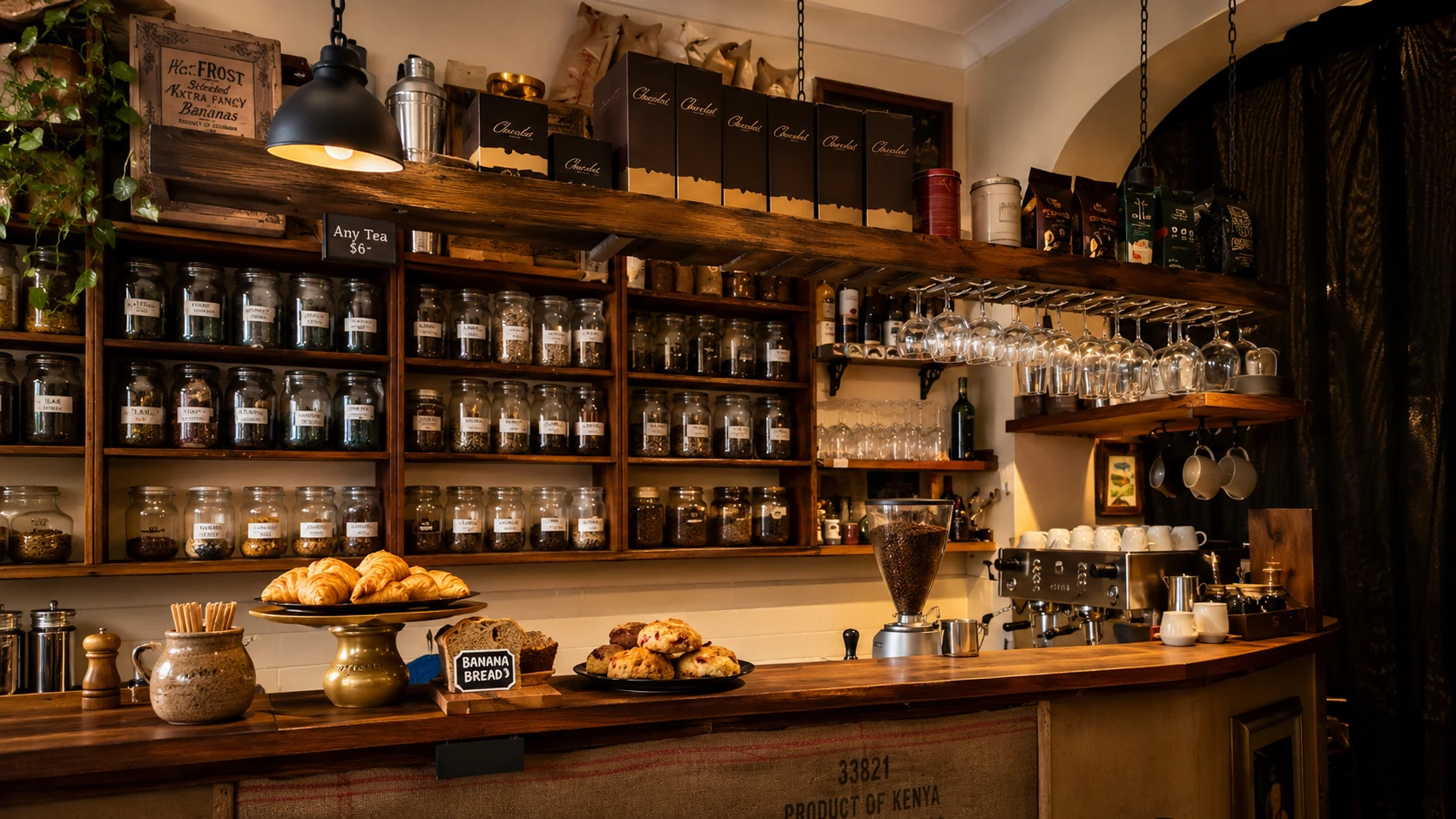 Coffee shop at Joy of Chá in Dublin, a tea, coffee and breakfast spot