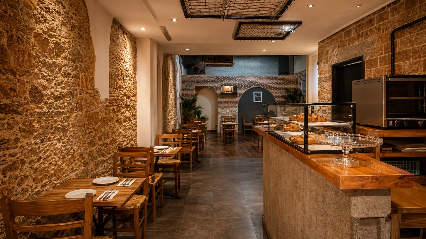 Kafenion Barcelona specialty coffee bar interior with counter seating