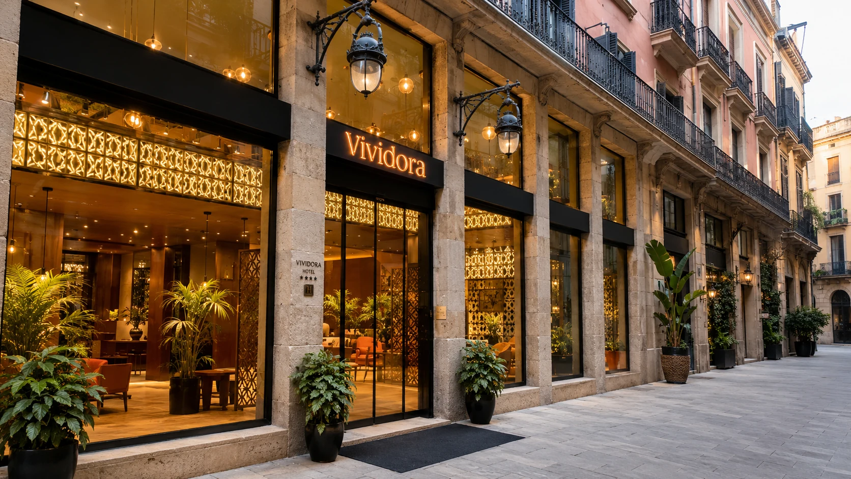 Kimpton Vividora Barcelona exterior on a quiet Gothic Quarter street