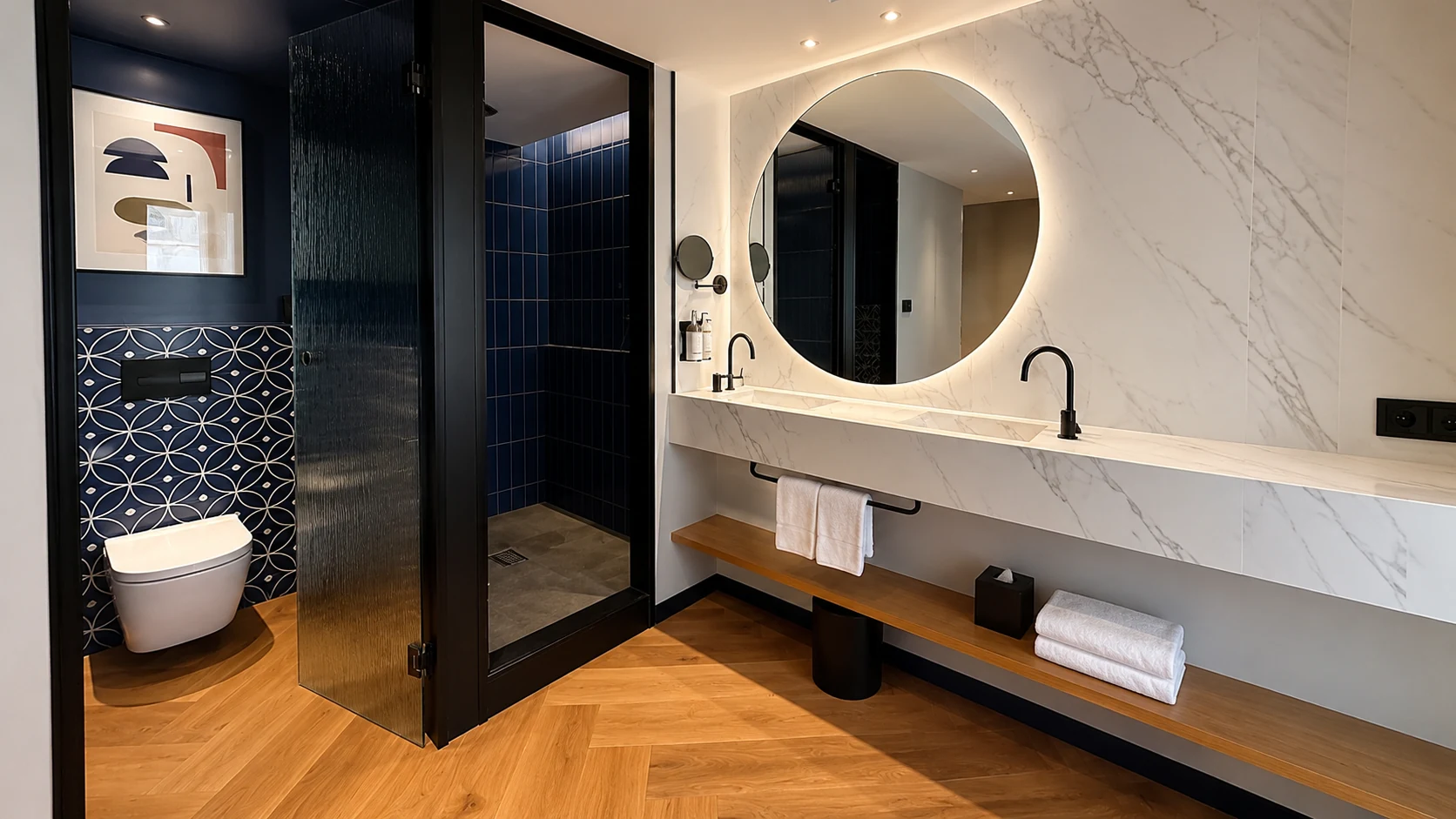 Kimpton Vividora Barcelona guest room with warm modern design