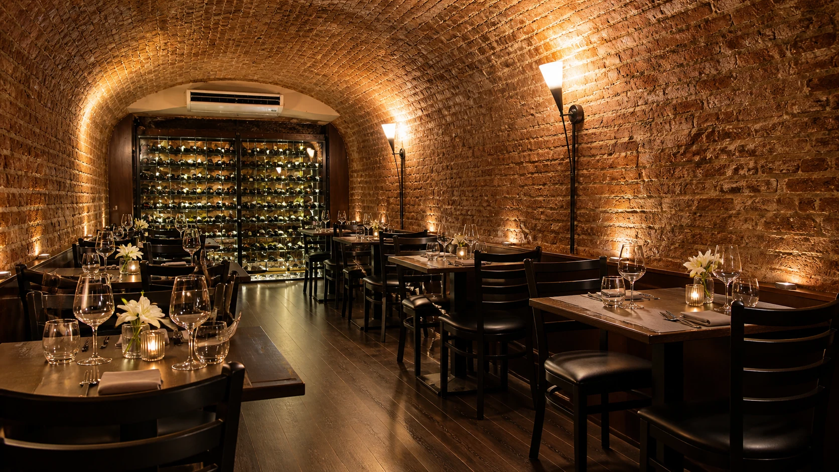 Bar and dining room at La Caverna Restaurant and Wine Bar in Dublin, a italian and wine bar spot