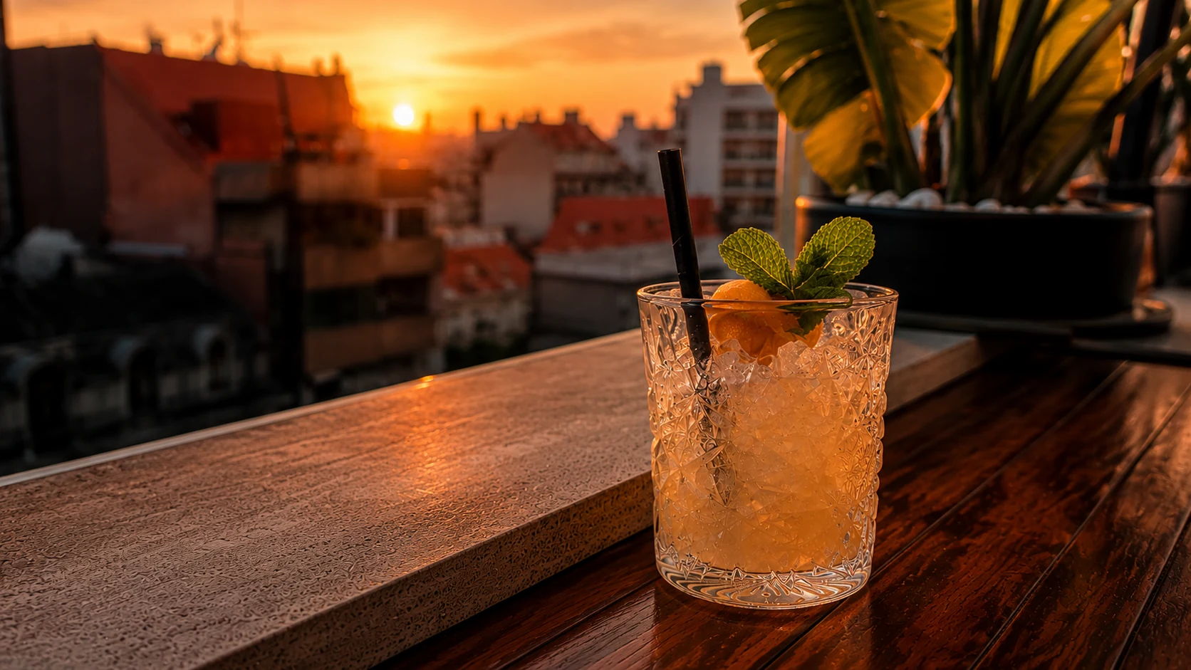 La Terraza de Anna Barcelona rooftop bar with warm lights and Eixample views