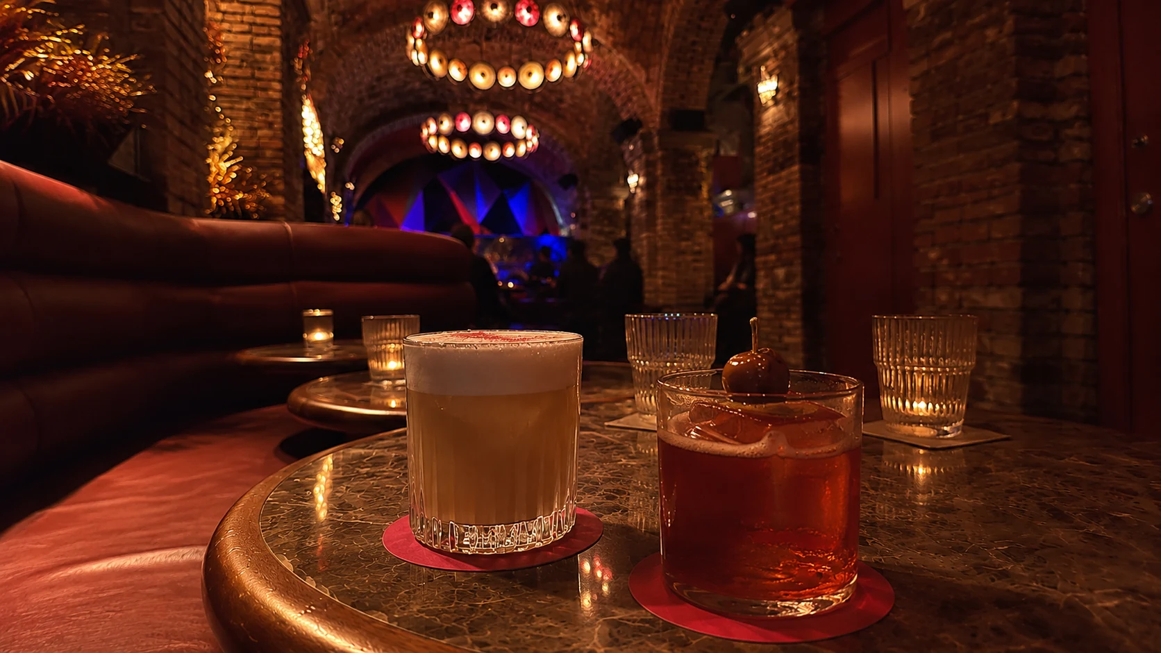 Monk Barcelona speakeasy bar details and cocktails in Barcelona
