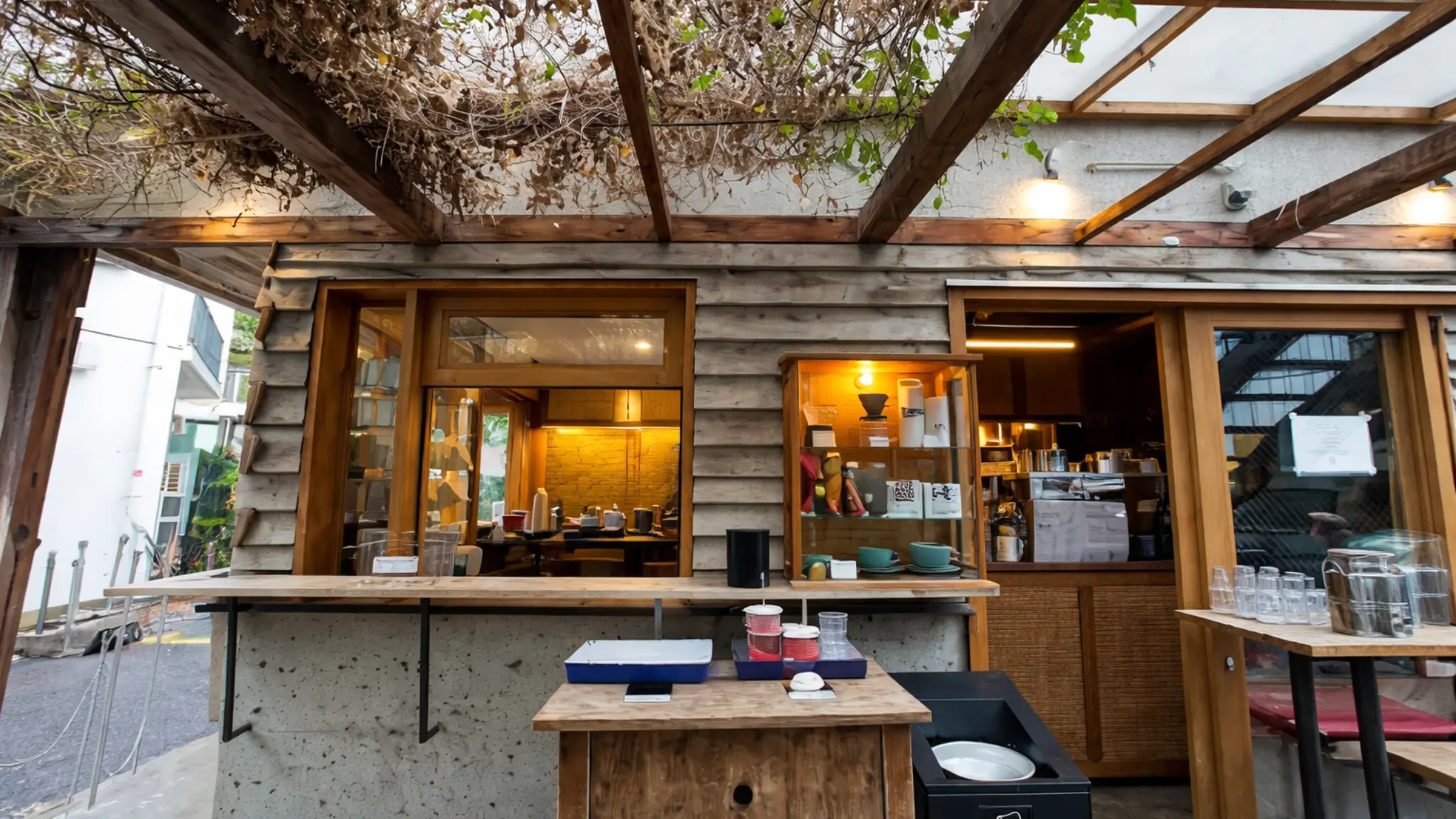 Onibus Coffee Tokyo neighborhood specialty coffee shop exterior