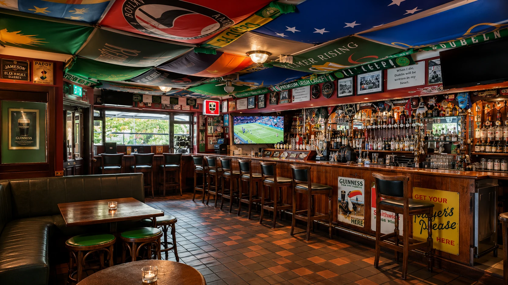 Restaurant dining room at Peadar Browns in Dublin, a liberties pub spot
