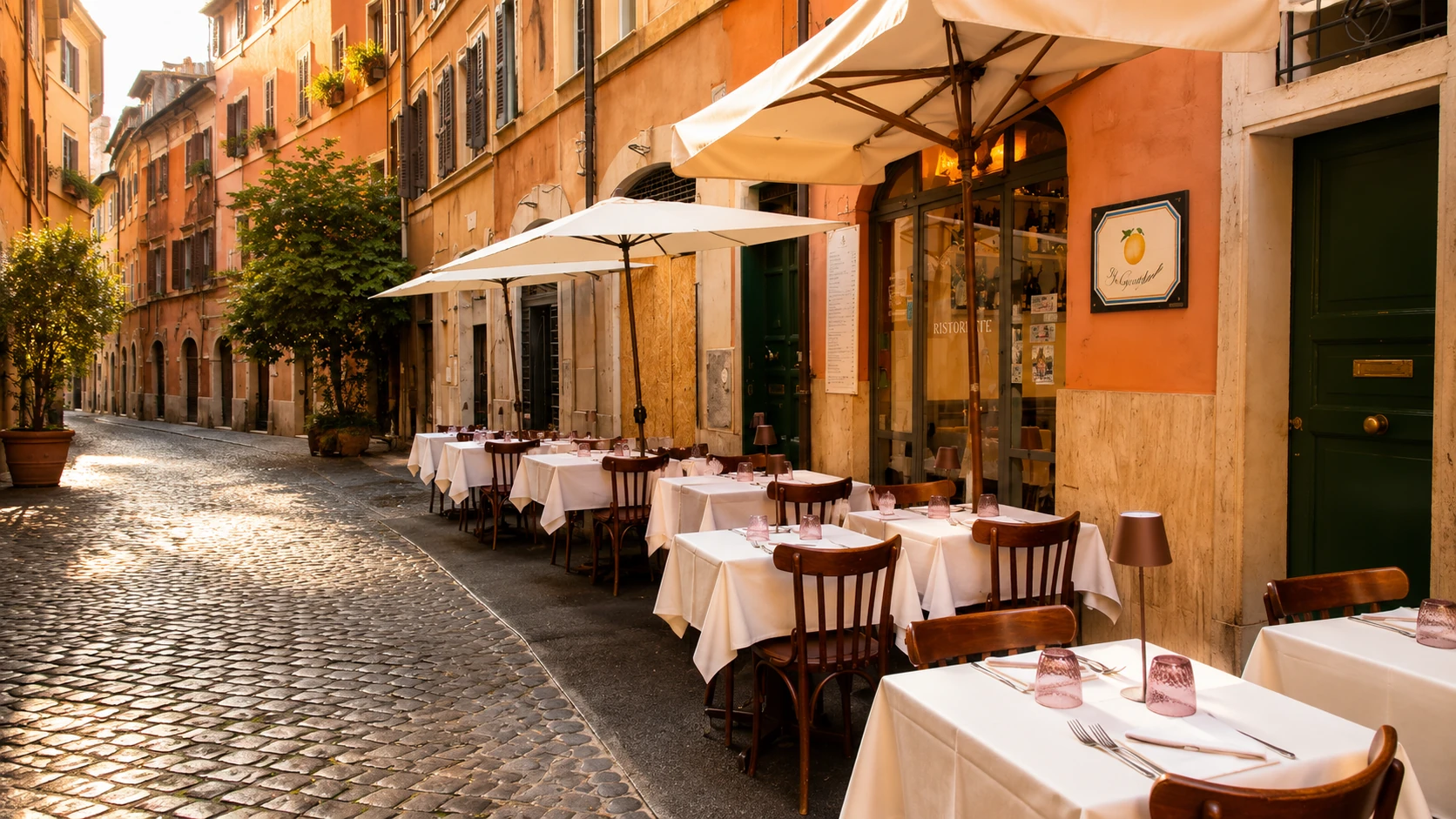Piccolo Arancio Rome pasta dish with tomato sauce and grated cheese