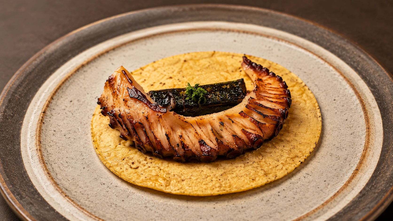 Pujol Mexico City octopus taco on a corn tortilla