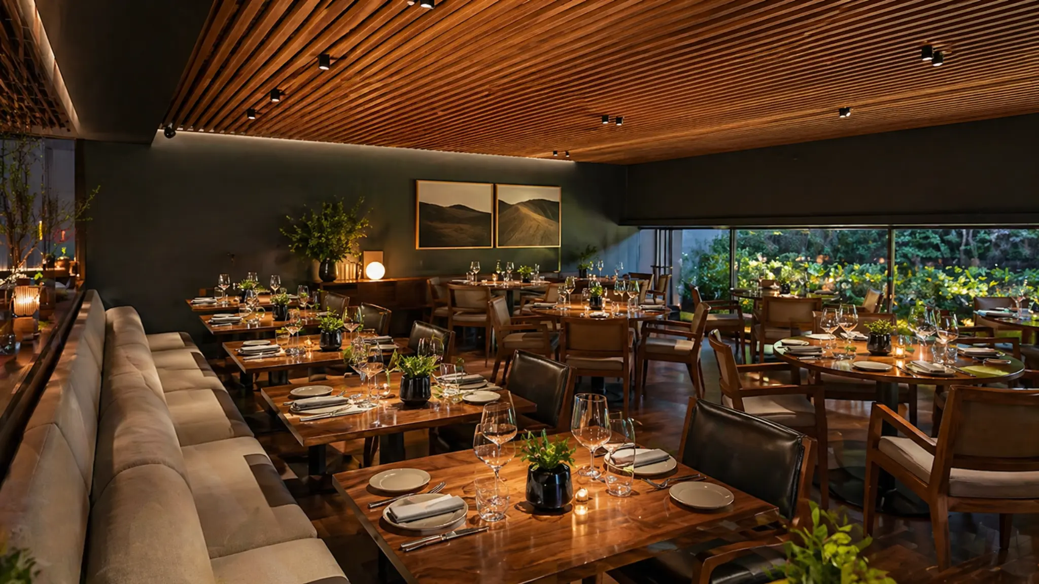Pujol Mexico City fine dining restaurant interior with tasting menu tables