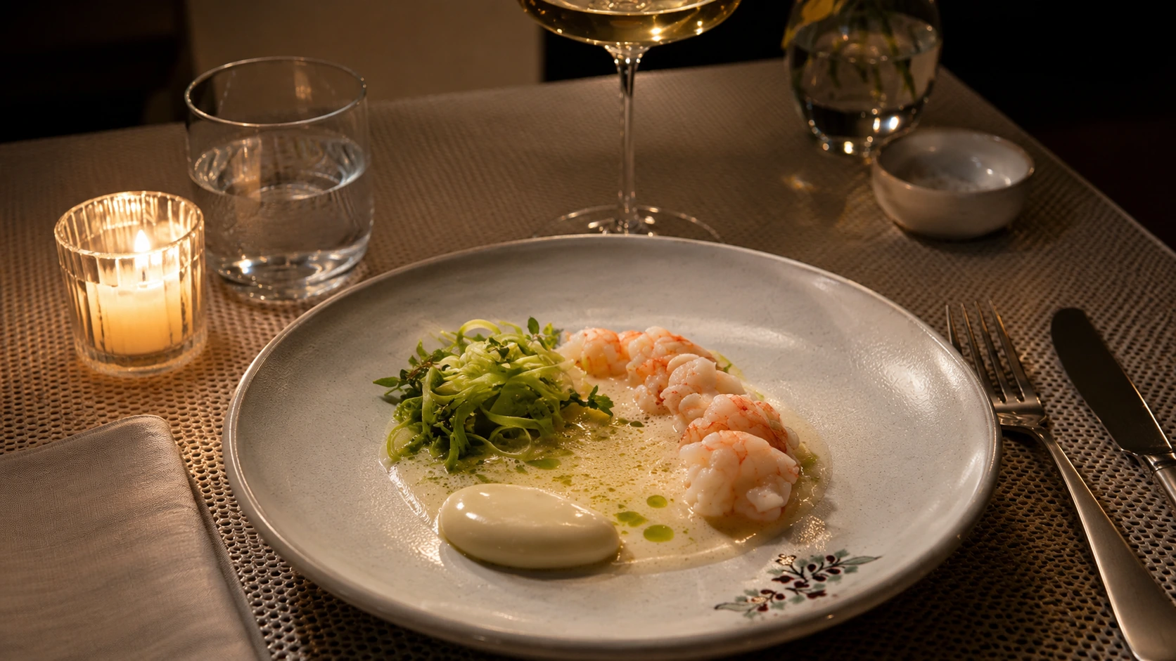 Rosetta Mexico City seafood dish with sauce in an elegant fine dining setting