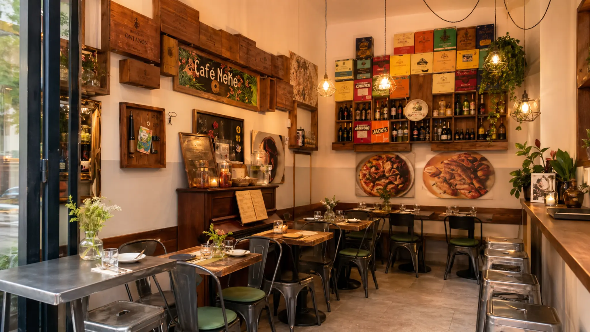 Cafe Meme Bistrot Rome cafe dining room with pastries and casual tables