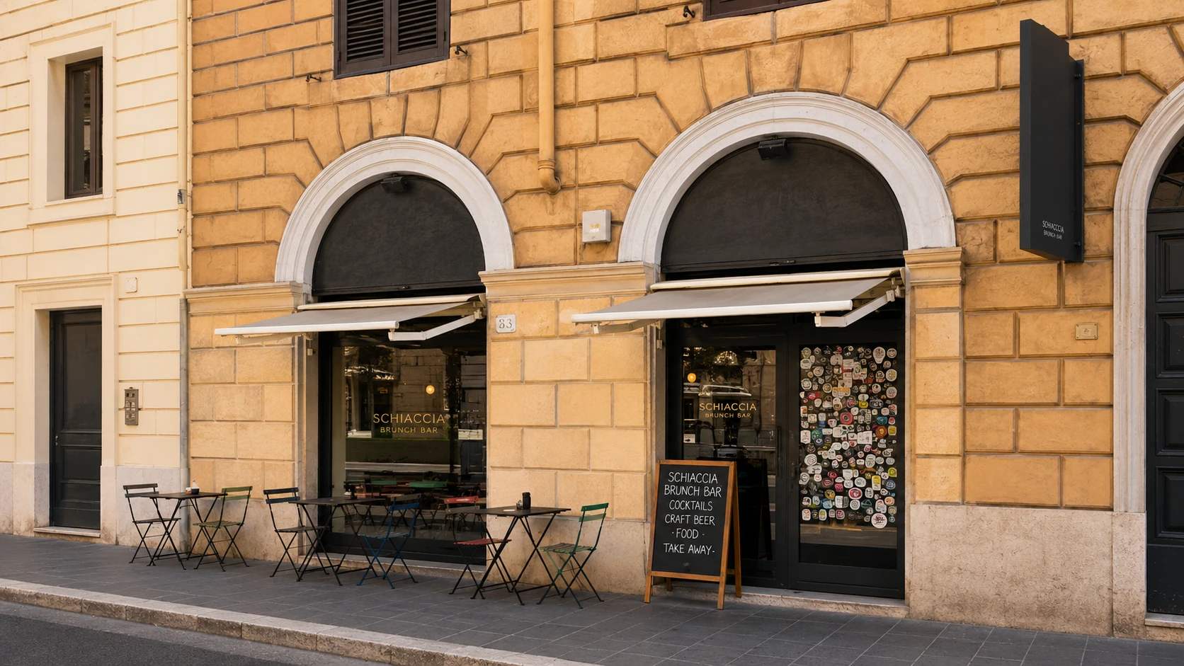 Sensorio Coffee Lab Rome cappuccino and pastry on a cafe table