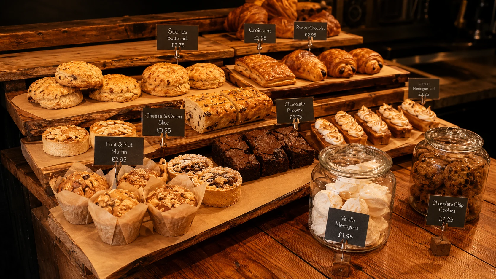 Coffee and pastries at Shoe Lane Coffee in Dublin, a coffee shop spot