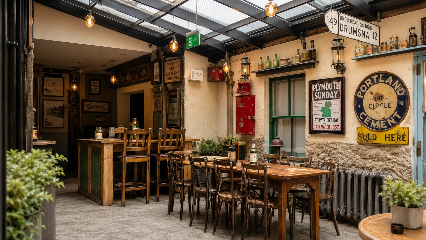 Outdoor patio dining at The Celt in Dublin, a classic pub spot