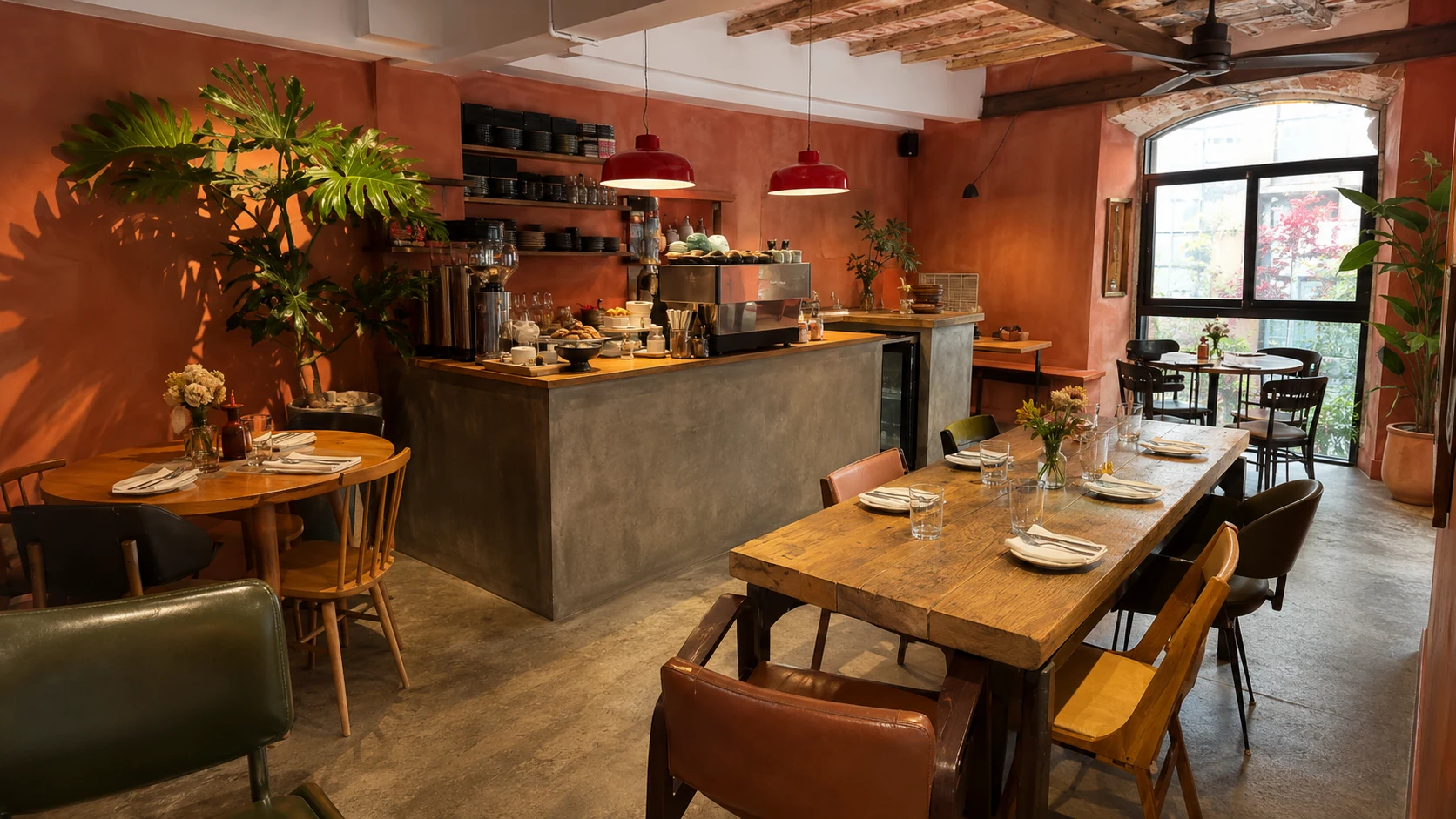 Vera Cafè Barcelona neighborhood cafe interior with counter seating